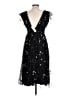 Soieblu 100% Polyester Stars Black Cocktail Dress Size L - photo 2