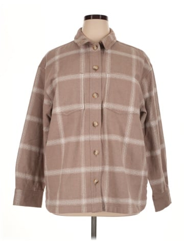 Madewell Flannel Kentwood Oversized Shirt-Jacket in Windowpane (view 1)