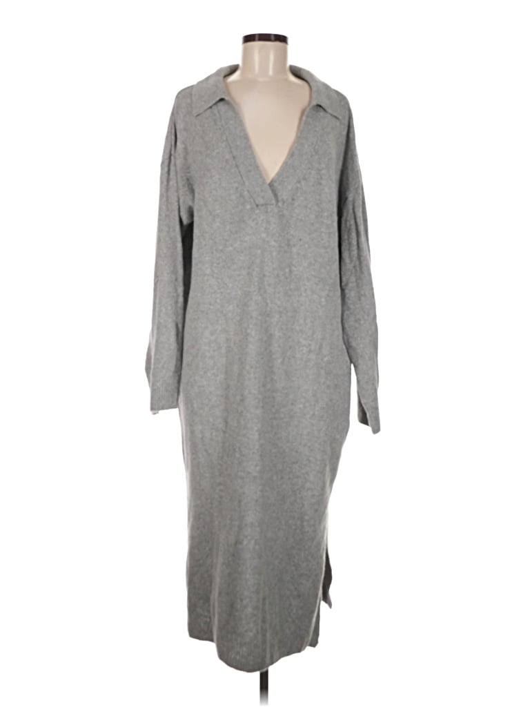 Pre-owned H&m Casual Dress In Gray