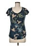 William Rast Teal Short Sleeve Blouse Size M - photo 1