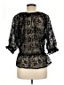 7 For All Mankind 100% Polyester Black 3/4 Sleeve Blouse Size M - photo 2