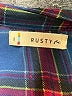 Rusty 100% Polyester Plaid Blue Long Sleeve Blouse Size 8 - photo 7