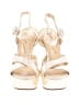 Alice + Olivia Ivory Tan Wedges Size EU 39 1/2 - photo 2