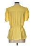 OLM Yellow Short Sleeve Blouse Size L - photo 2