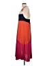 Tory Burch 100% Silk Color Block Orange Casual Dress Size L - photo 5
