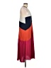 Tory Burch 100% Silk Color Block Orange Casual Dress Size L - photo 4
