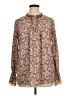 Unbranded Floral Brown Long Sleeve Blouse Size XL - photo 1
