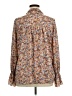 Unbranded Floral Brown Long Sleeve Blouse Size XL - photo 2
