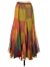 Soft Surroundings Color Block Orange Casual Skirt Size S - photo 2