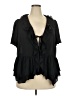 Torrid Black Short Sleeve Blouse Size 2X Plus (2) - photo 1