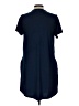 BCBGMAXAZRIA Solid Blue Casual Dress Size L - photo 2