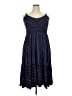 Torrid Stripes Blue Casual Dress Size 2X Plus (2) - photo 1