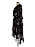 DKNY 100% Polyester Floral Black Cocktail Dress Size 10 - photo 5