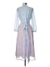 Ann Taylor 100% Polyester Blue Cocktail Dress Size 12 - photo 2