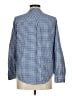 Joie 100% Cotton Checkered-gingham Blue Long Sleeve Button-Down Shirt Size M - photo 2