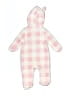 Assorted Brands 100% Polyester Checkered-gingham Pink Long Sleeve Onesie Size 0-3 mo - photo 2