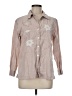 Erika Collection 100% Cotton Stars Pink Long Sleeve Blouse Size M (petite) - photo 1