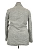 Just Fab 100% Polyester Houndstooth Gray Blazer Size XXL - photo 2