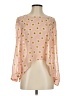 Miss Daisy 100% Polyester Polka Dots Pink Long Sleeve Blouse Size S - photo 1