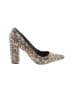 Bamboo Animal Print Gold Heels Size 7 1/2 - photo 1