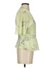 Banana Republic 100% Polyester Green 3/4 Sleeve Blouse Size S (petite) - photo 4