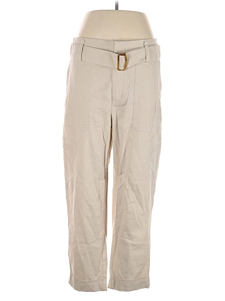 Pre-owned Vince Linen Pants In Tan
