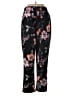 IMAN Floral Black Casual Pants Size M - photo 2