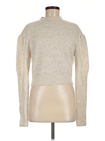 Madewell Alpaca-Blend Mockneck Puff Sleeve Sweater (view 1)