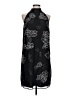 White House Black Market 100% Polyester Graphic Black Casual Dress Size L - photo 1