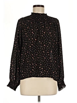 Madewell Smocked-Neck Ruffle Top in Stem Scatter (view 1)