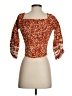 Poupette St. Barth 100% Viscose Multi Color Orange 3/4 Sleeve Top Size Sm - Med - photo 2