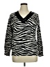 MICHAEL Michael Kors Animal Print Black Pullover Sweater Size 1X - photo 1