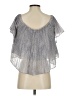 Storee 100% Polyester Silver Short Sleeve Blouse Size S - photo 2