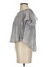 Storee 100% Polyester Silver Short Sleeve Blouse Size S - photo 5