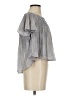 Storee 100% Polyester Silver Short Sleeve Blouse Size S - photo 4