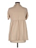 August Silk Tan Short Sleeve Blouse Size M - photo 2