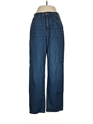 Madewell Baggy Straight Jeans in Dark Worn Indigo Wash (view 1)