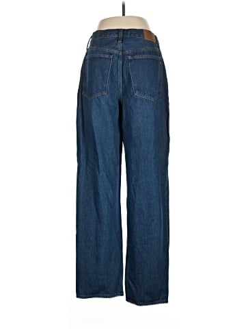 Madewell Baggy Straight Jeans in Dark Worn Indigo Wash (view 2)