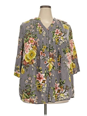 Denim 24/7 3/4 Sleeve Blouse (view 1)