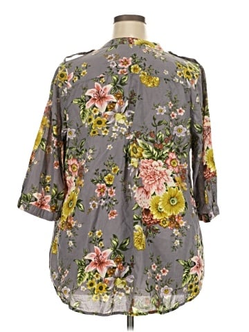 Denim 24/7 3/4 Sleeve Blouse (view 2)