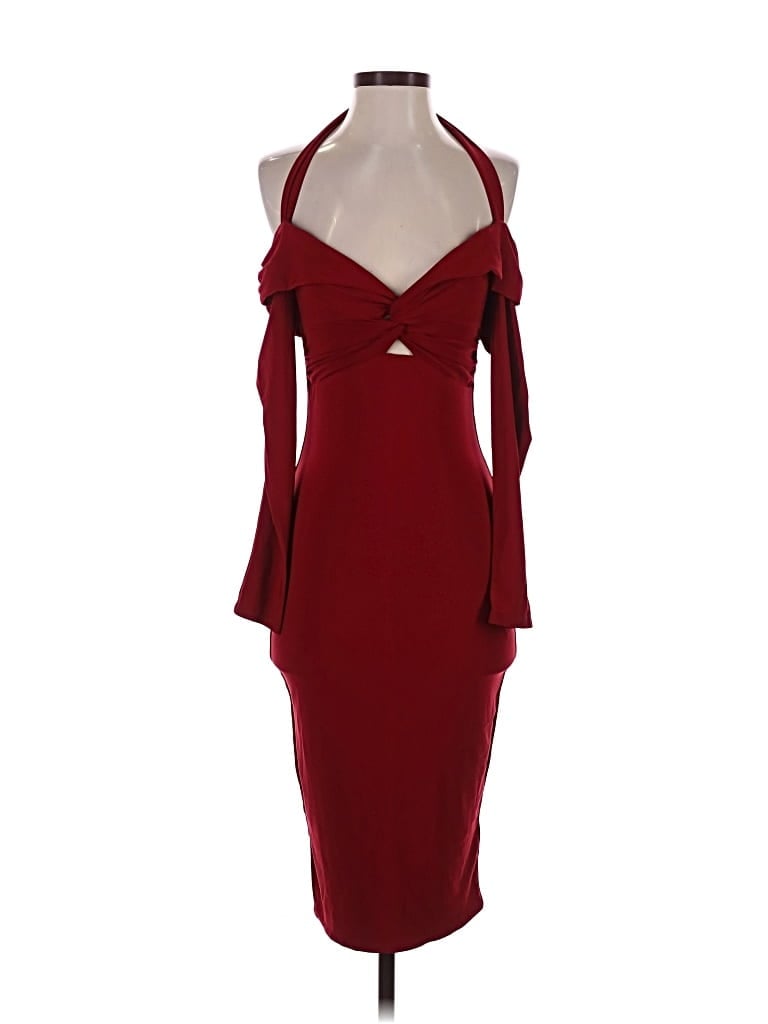 Club L London Cocktail Dress: Burgundy Dresses - Size 4