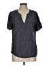 Old Navy Gray Short Sleeve Blouse Size L - photo 1