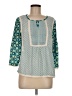 Matilda Jane 100% Polyester Teal 3/4 Sleeve Blouse Size M - photo 1