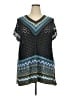 Peruvian Connection 100% Cotton Blue Poncho Size 18 - photo 1