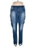 Boohoo Solid Blue Jeans Size 18 - photo 1