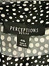 Perceptions Polka Dots Black Casual Dress Size XL Petite - photo 7