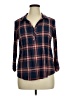Westport Plaid Blue 3/4 Sleeve Button-Down Shirt Size XL - photo 1