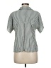 Industry 100% Rayon Stripes Green Short Sleeve Blouse Size M - photo 2