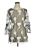 Alberto Makali 100% Polyester Silver 3/4 Sleeve Blouse Size XL - photo 1