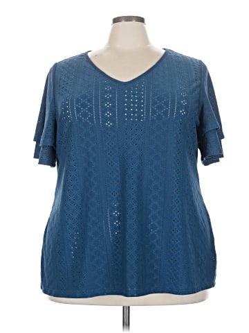 BLOOMCHIC Short Sleeve Blouse (view 1)